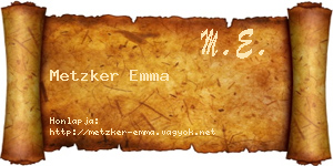Metzker Emma névjegykártya